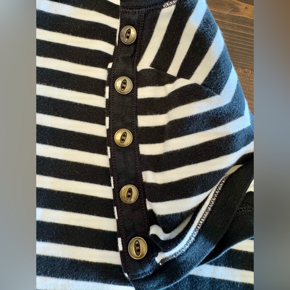 Lauren Ralph Lauren Navy and White Striped Short Sleeve Tee - Picture 4 of 8